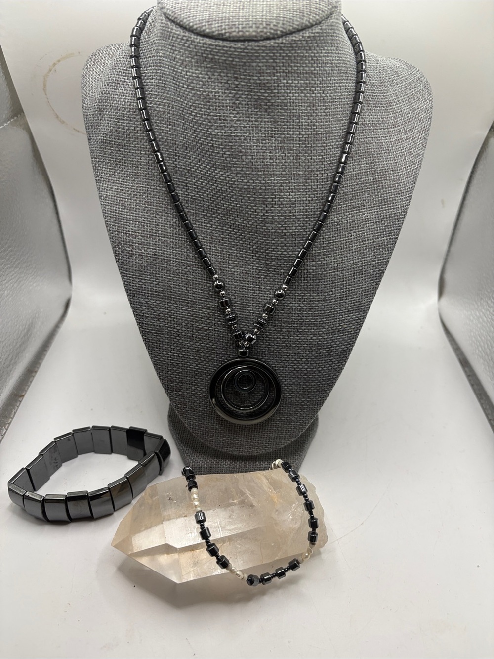 Genuine Hematite bracelets and necklace